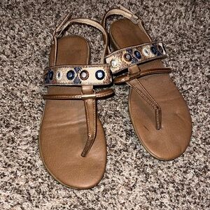 Embellished Tan Sandals